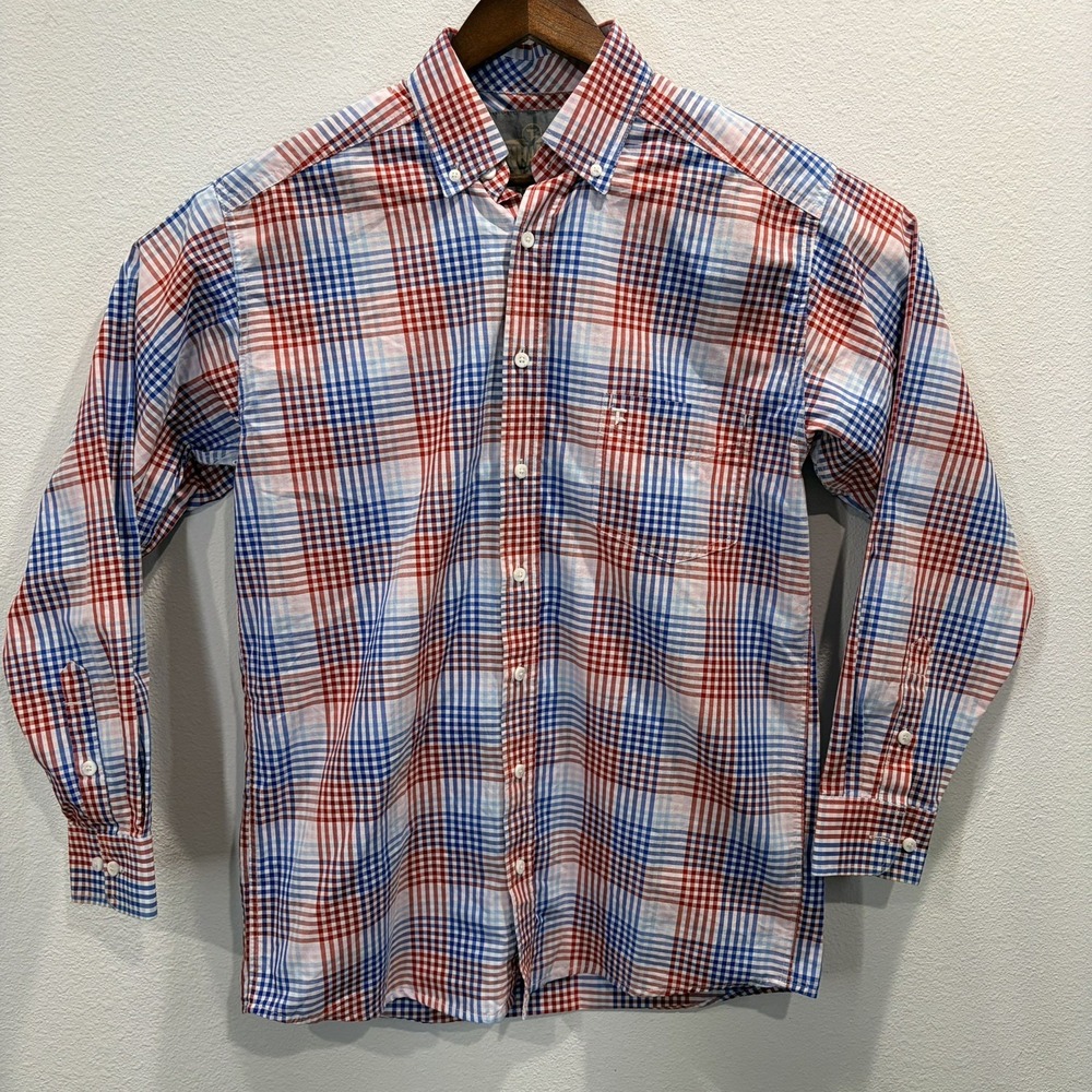 Panhandle Tuf Cooper Performance Men's Small Western Button-Down Shirt Plaid